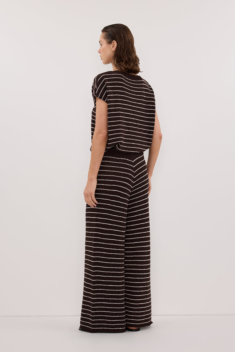 ASPEN CHOC STRIPE KNIT PANT