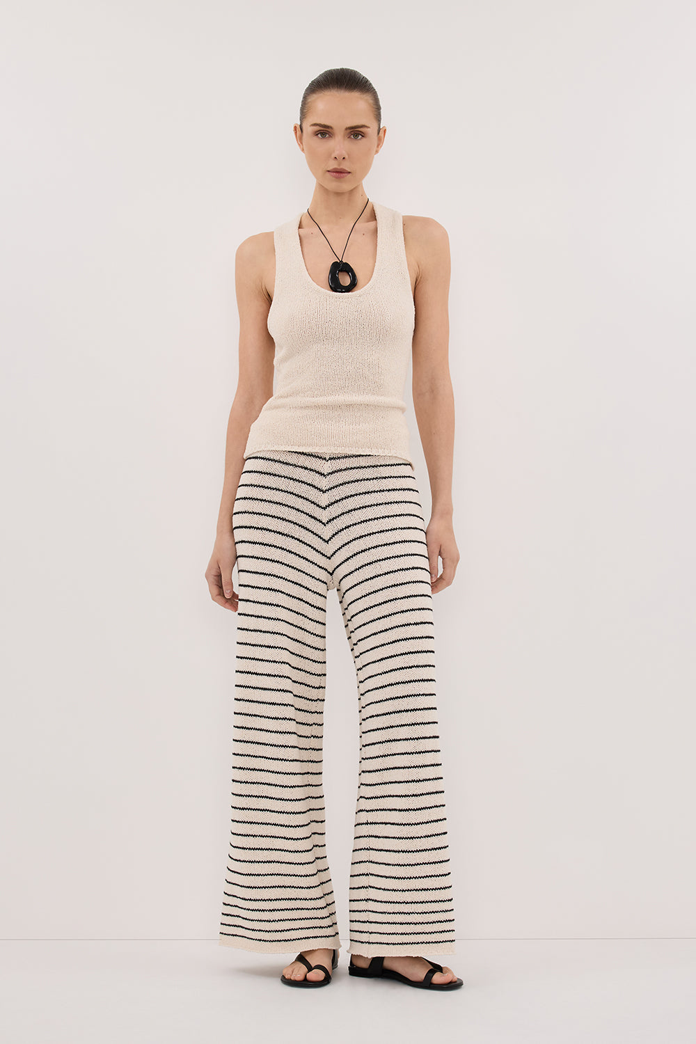 ASPEN SANDSTONE STRIPE KNIT PANT