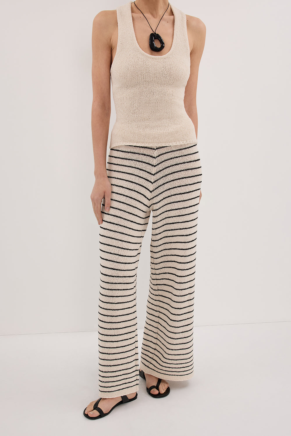 ASPEN SANDSTONE STRIPE KNIT PANT