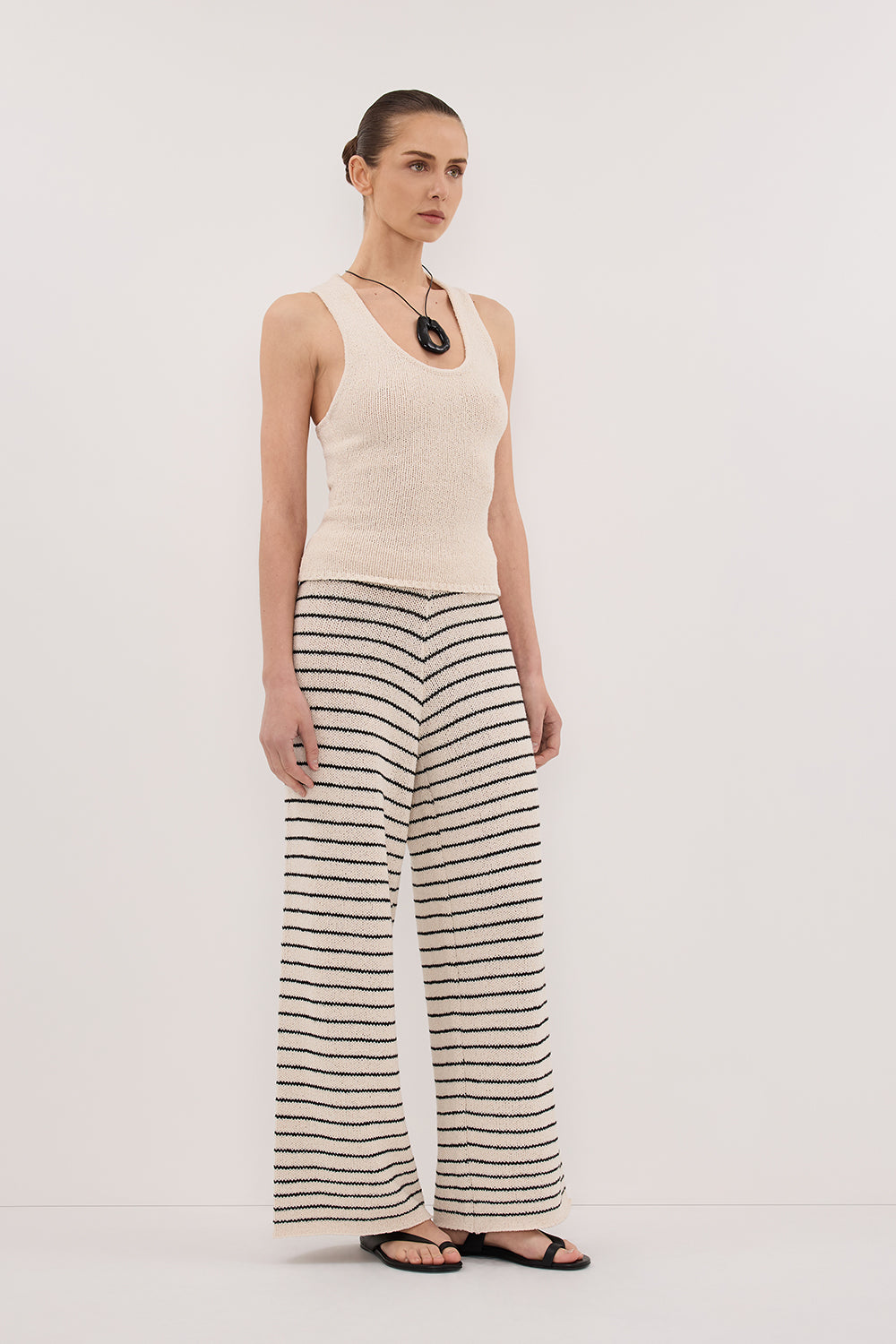 ASPEN SANDSTONE STRIPE KNIT PANT