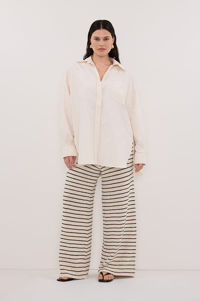 Jasmine wearing ASPEN SANDSTONE STRIPE KNIT PANT