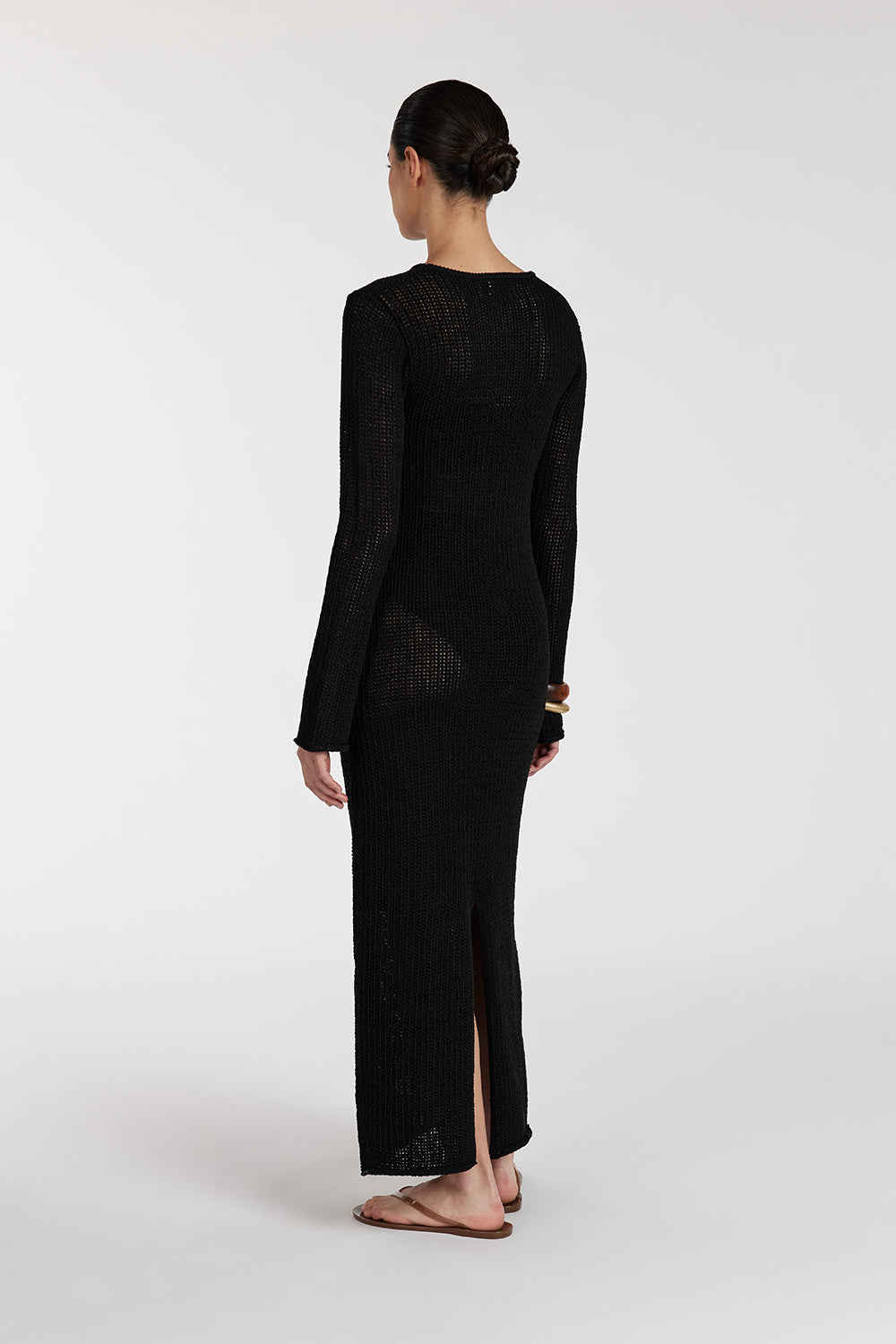 MARGOT BLACK CREW NECK DRESS