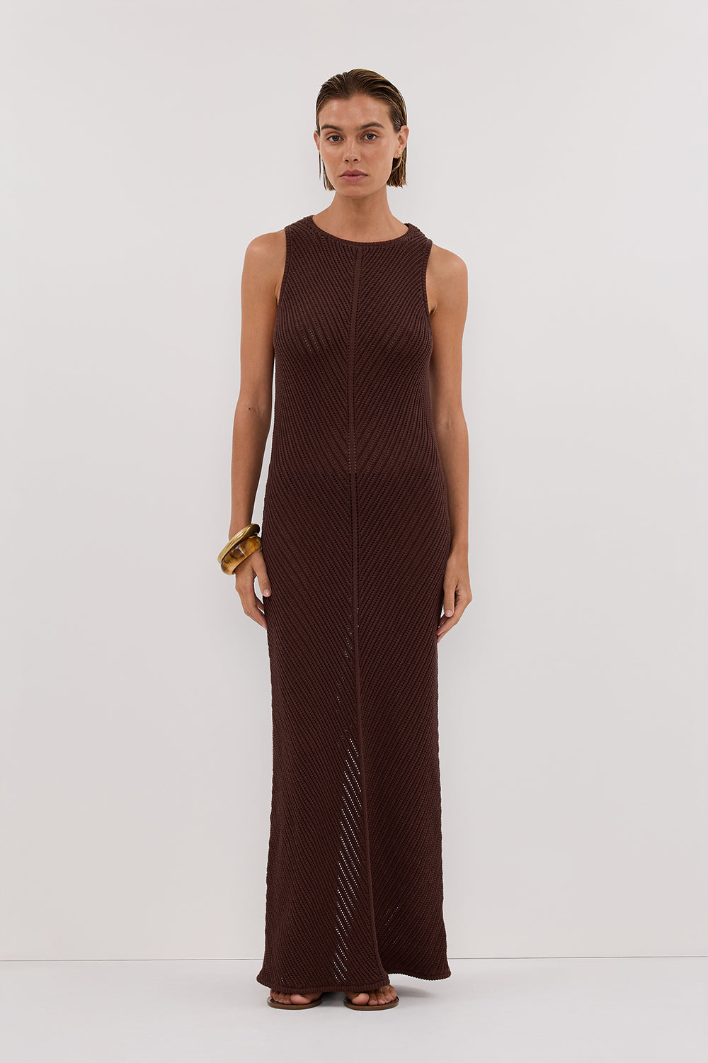 BLOOM CHOC CROCHET MAXI DRESS