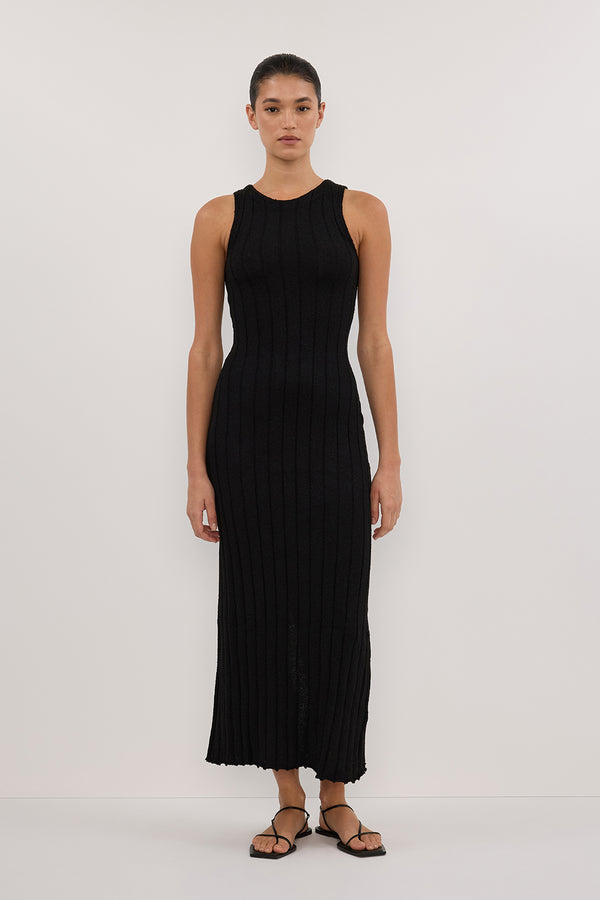 Black Knit Midi Dress MAMA Rib-knit Midi Dress Black Ladies H&M IN Black Knit Midi Dress MAMA Rib-knit Midi Dress Black Ladies H&M IN