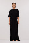 JACKI BLACK OVERSIZED KNIT MAXI DRESS