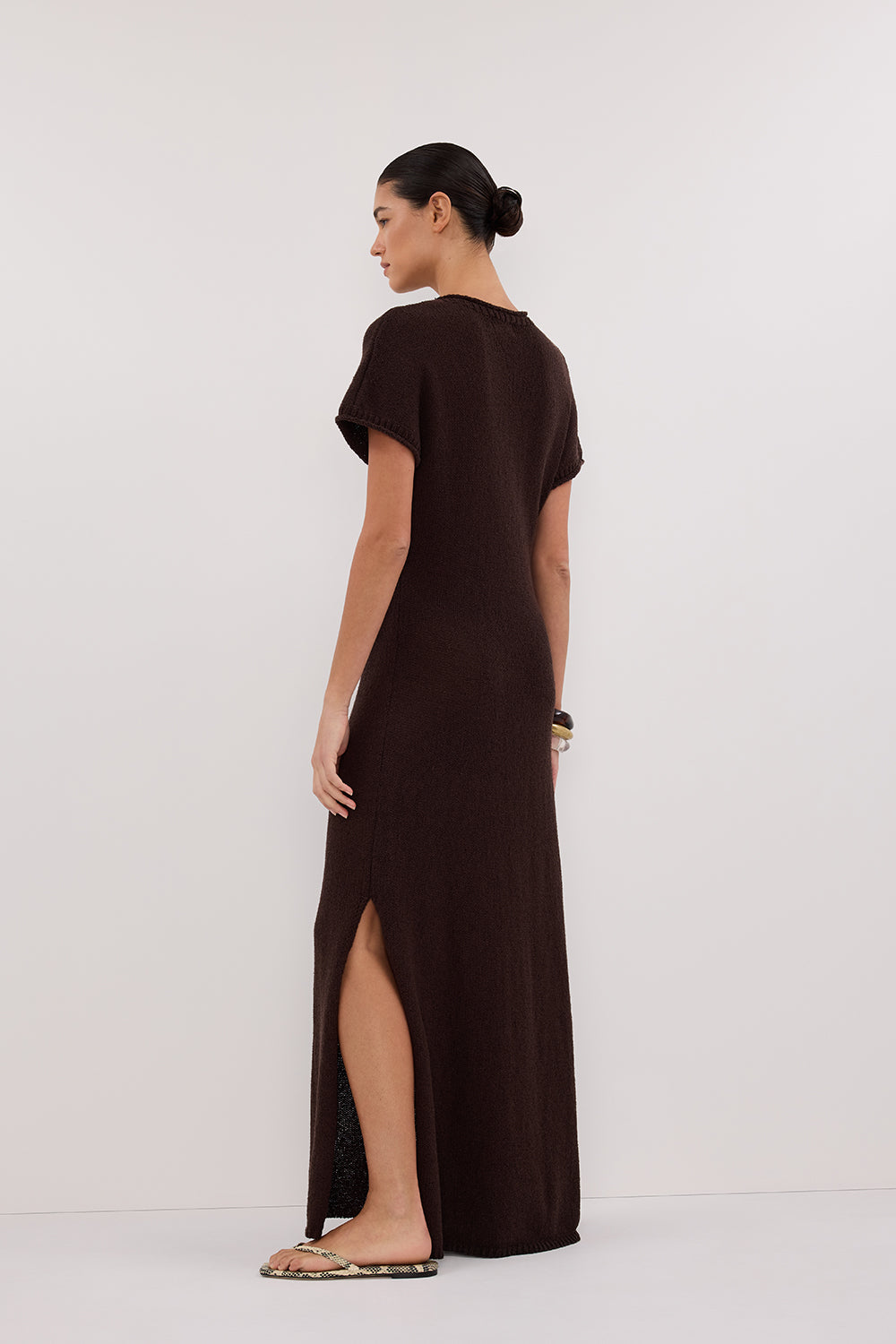 ERIN CHOC KNIT MAXI DRESS – DISSH