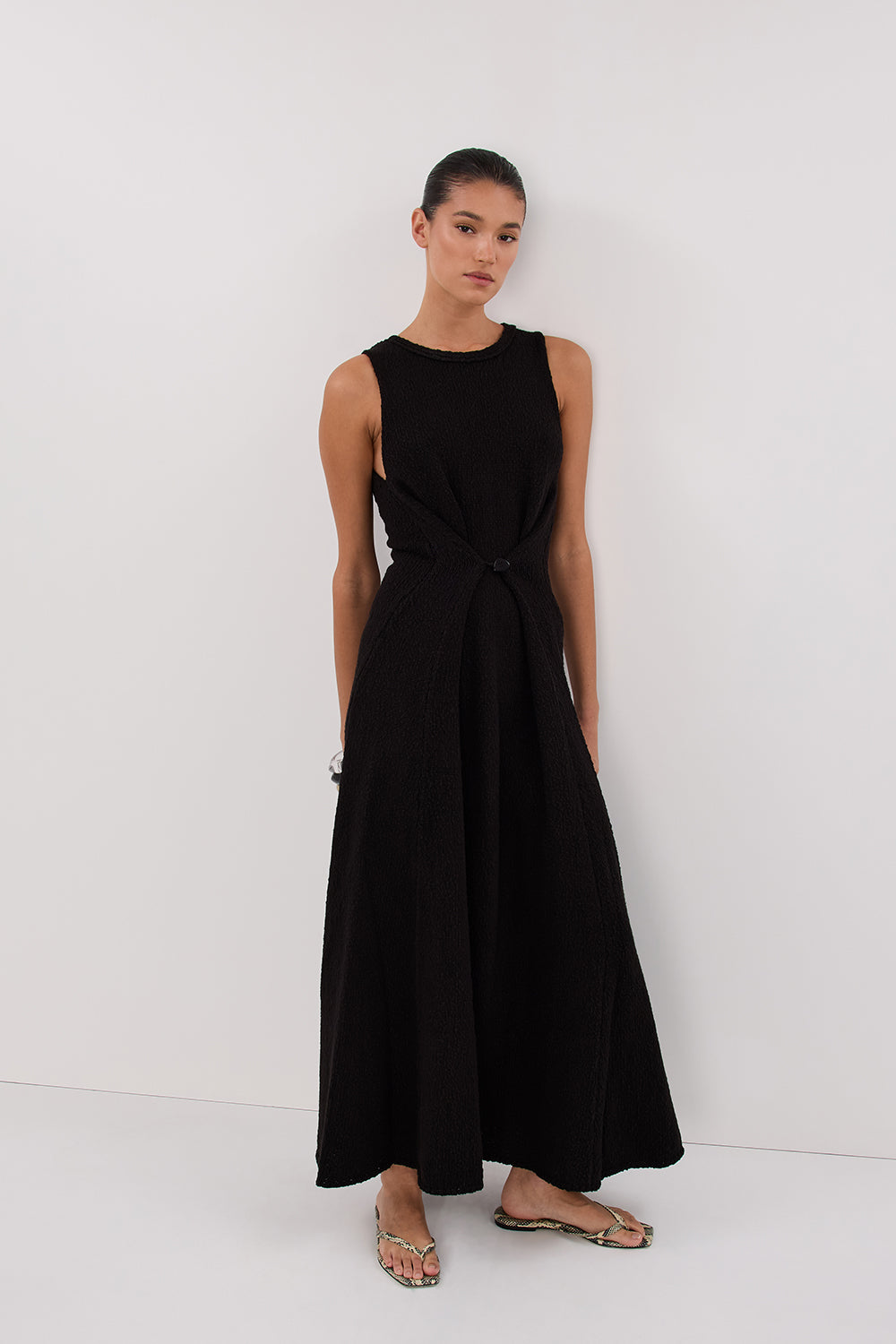 Sue Knit Maxi Dress in Black By DISSH