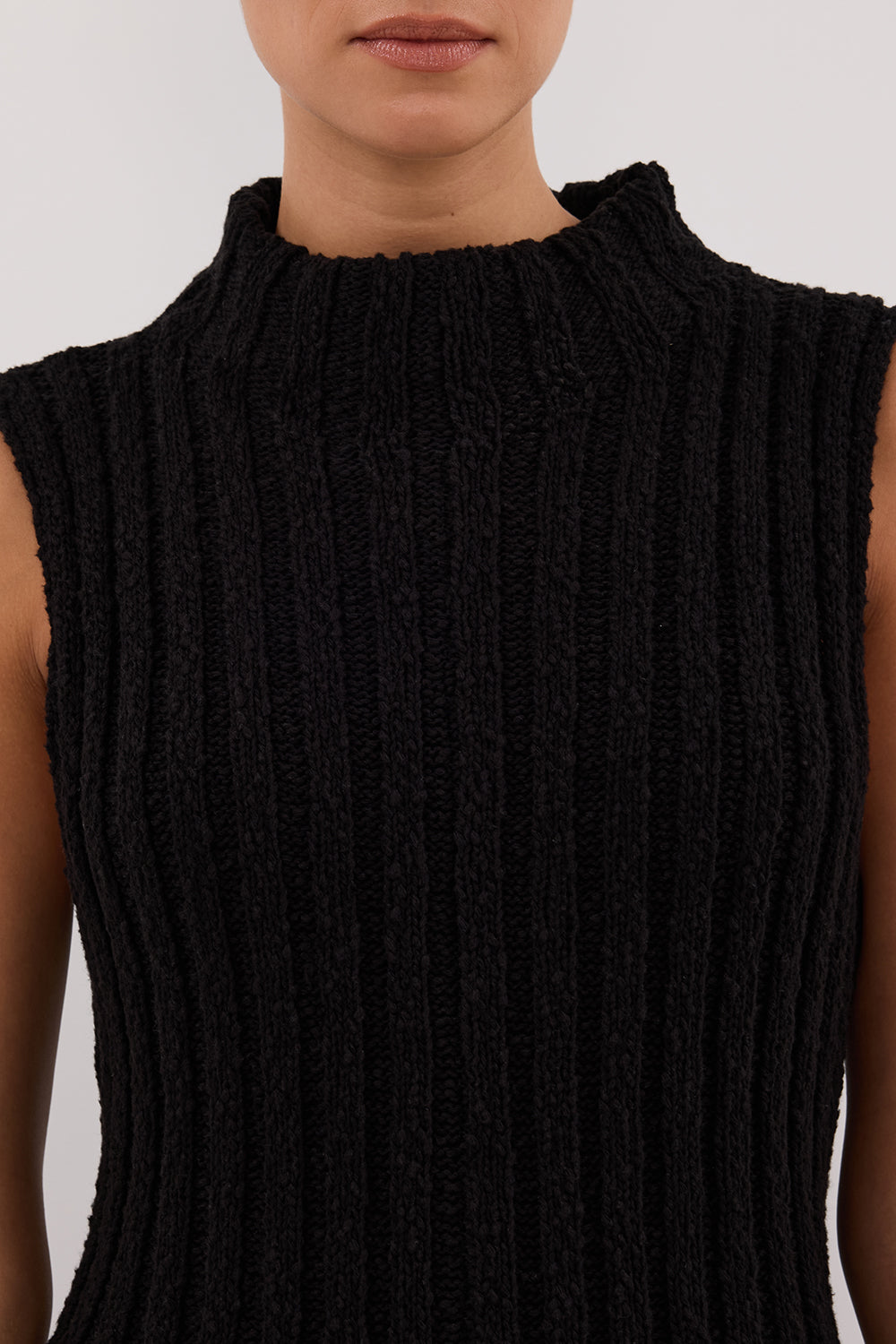 VERO BLACK KNIT MINI DRESS
