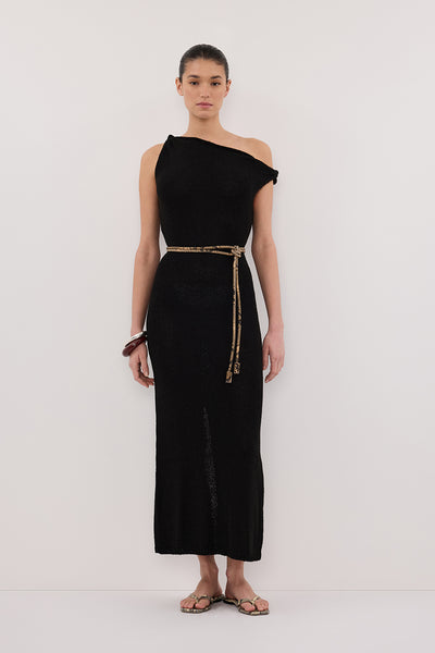 Kara Knit Sleeveless Midi Dress in Black By DISSH Kara Knit Sleeveless Midi Dress in Black By DISSH