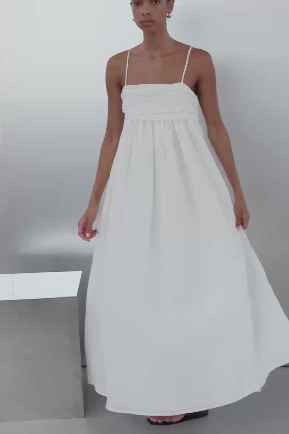 CASEY IVORY CRINKLE RAMIE DRESS – DISSH