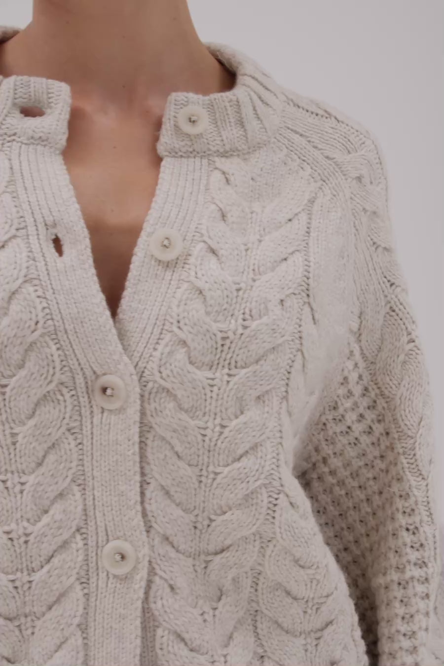 トップス UNUSED Wool knit cardigan TheMerinoWoolCropCardigan-