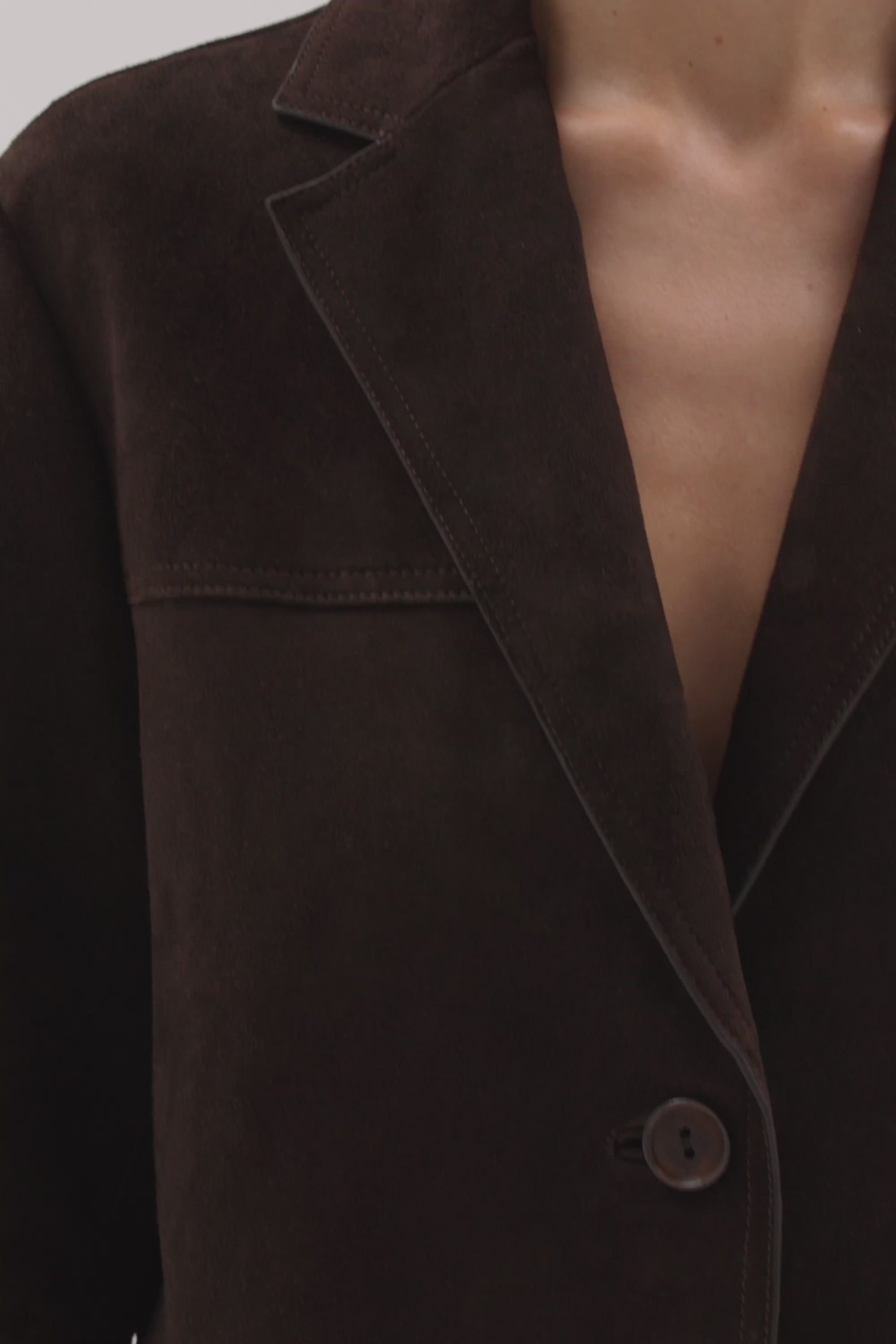HENDRIX BITTER CHOC SUEDE JACKET – DISSH