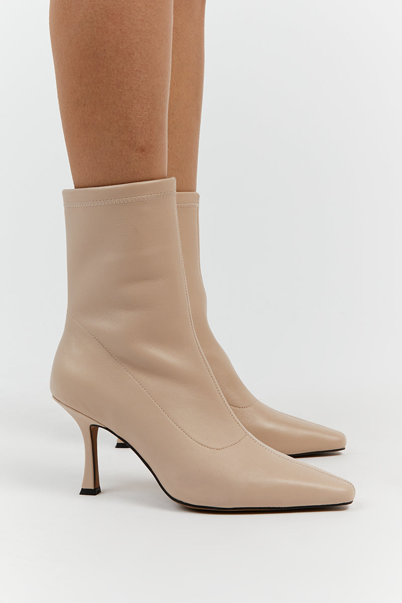 Cream kitten clearance heel boots