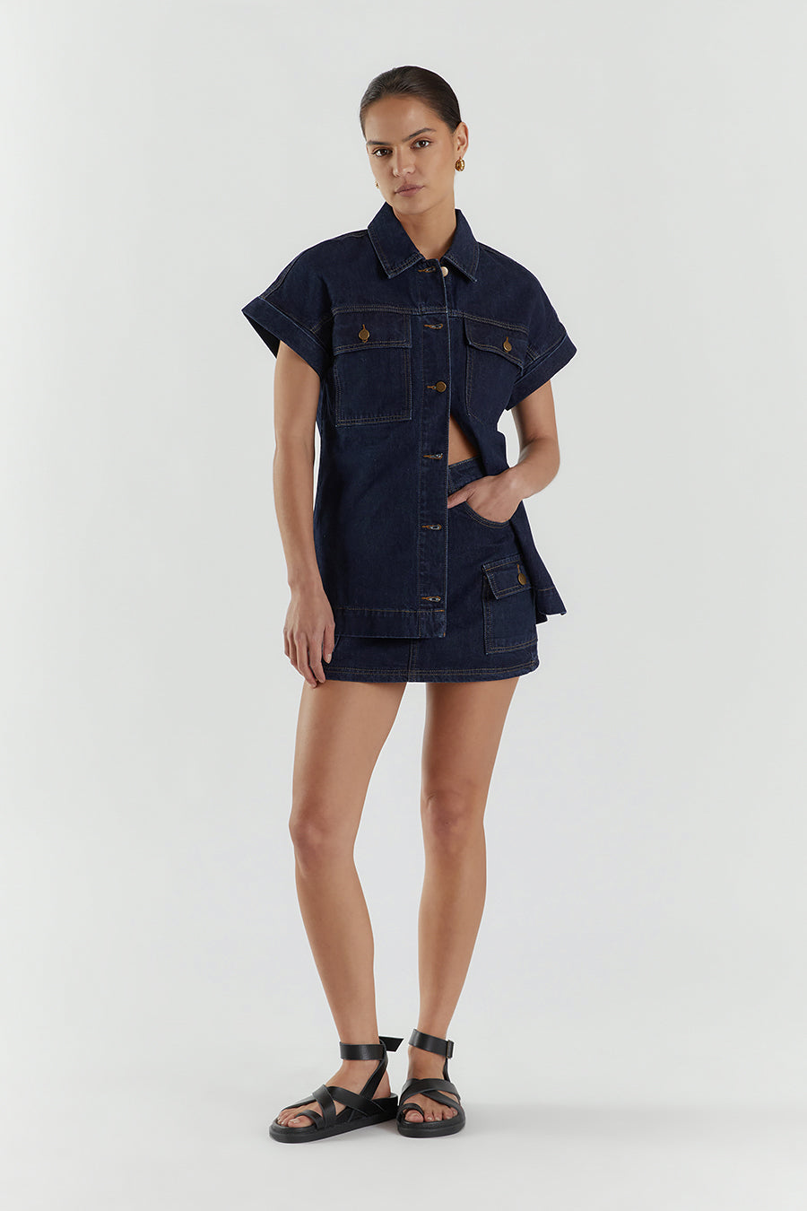 FELIX INDIGO SHORT SLEEVE SHIRT