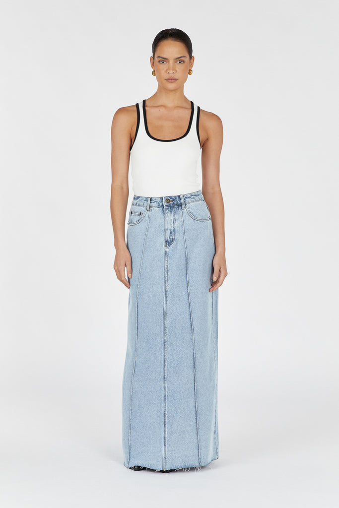 DELLA BLUE MAXI DENIM SKIRT | Dissh