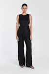 NORAH BLACK LINEN PANT