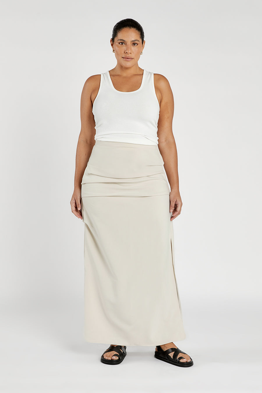 NILE BONE ROUCHED MAXI SKIRT | Dissh