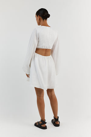 Bershka Satin Mini Wrap Skirt in White