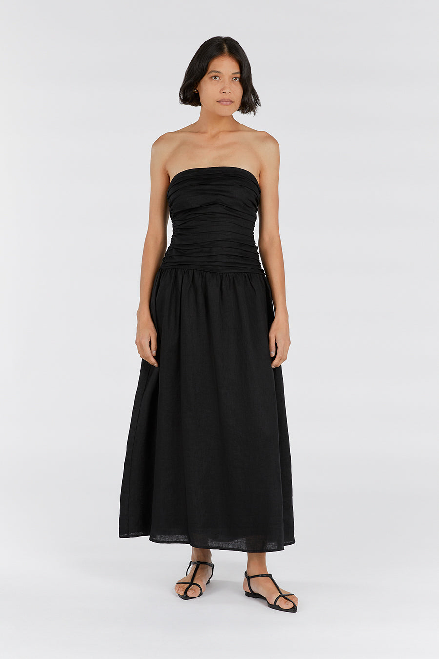 Black Strapless Sleeveless HI-Low Pageant Dress – ShObO