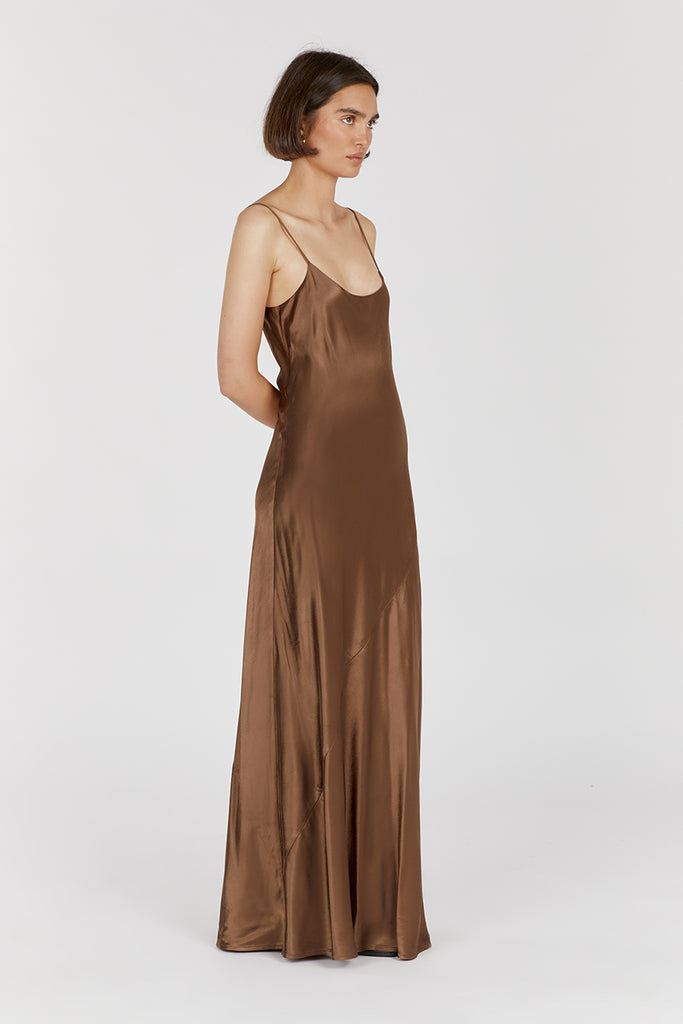 MYA COCO SATIN SLIP MAXI DRESS Dissh