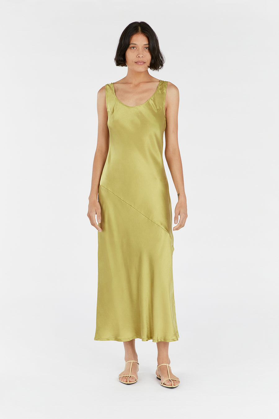 JACKIE PEAR SILK MAXI DRESS