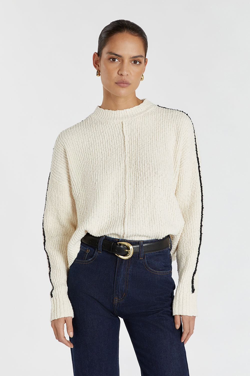 DAKOTA CREAM BOUCLE CROP JUMPER