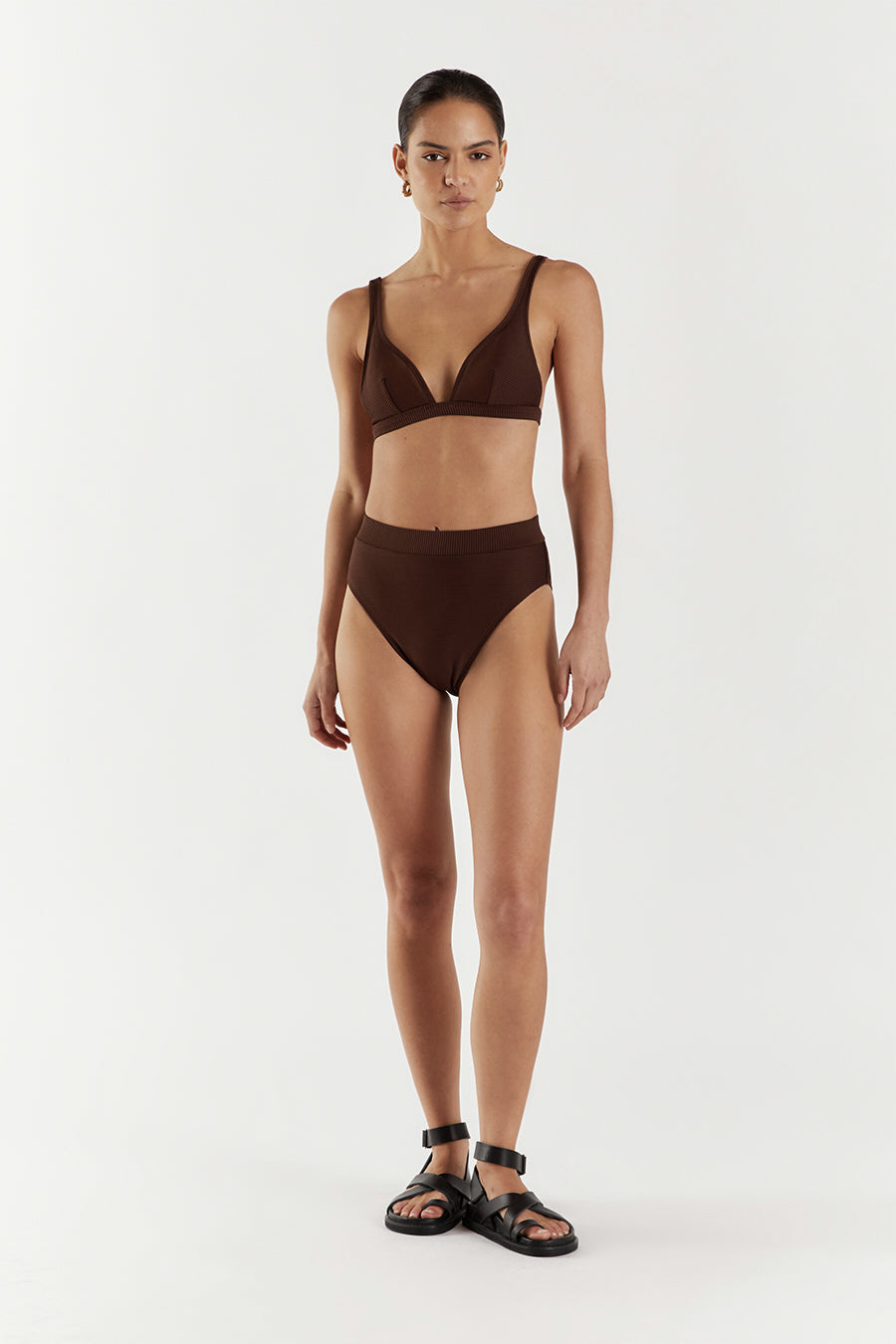 AMAYA CHOC TRIANGLE BIKINI TOP