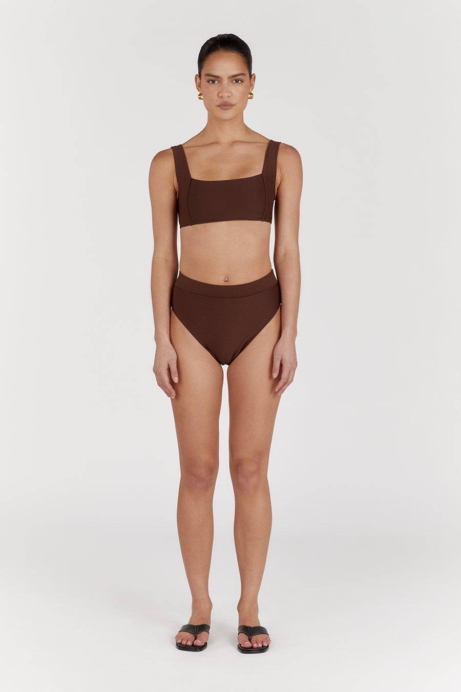 AMAYA CHOC SPORTS BRA SWIM TOP