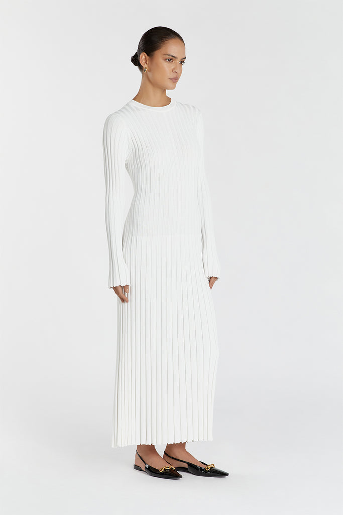 ADA OFF WHITE LONG SLEEVE MIDI | Dissh