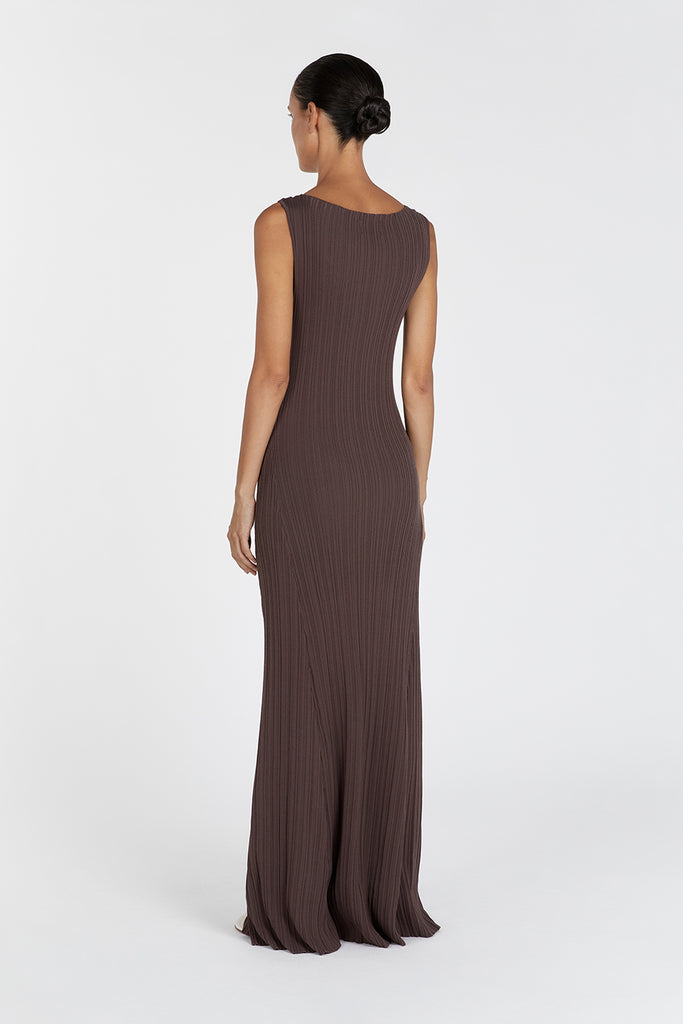 IVY COFFEE S/LESS MIDI DRESS | Dissh